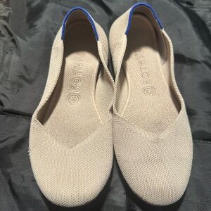 Rothy's Cream and Blue Flats for Everyday Comfort